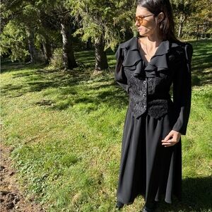 Jordan Black Ruffled Blouse